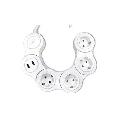 Base Multiple Flex 4T + 2 Usb + Wifi Rubilec 1,5 M 3x1,5