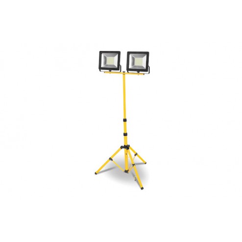 Foco Proyector Led 2x50 W 6400 K Tripode 5000 Lm Ip65