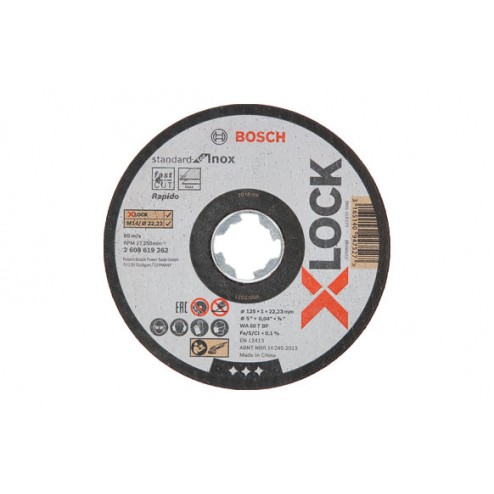 Disco Corte Inox Xlock (Lata 10 Unidades) Bosch Diam.115x1mm