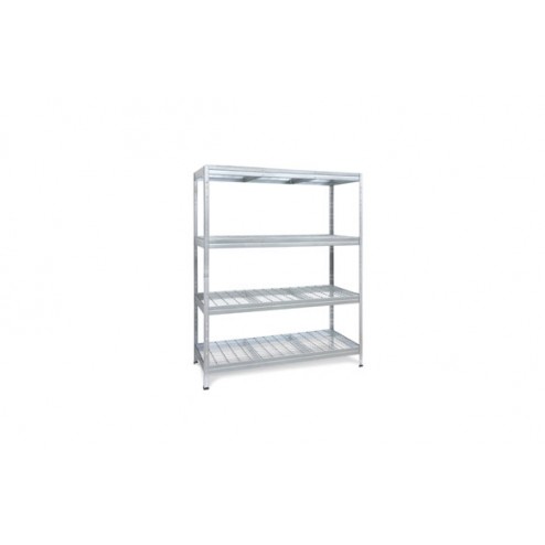Estanteria Metalica Galvanizada Baldas Rejilla 4 Baldas 180 X 150 X 60 Cm