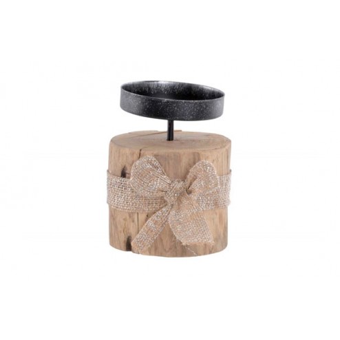 Portavela Madera Metal 8x12cm