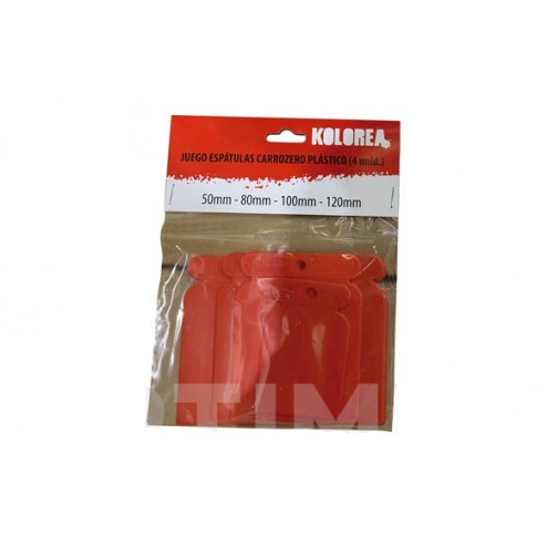 Espátula de Carrocero Plástico 4 Uds Kolorea 50-80-100-120mm