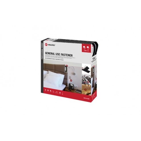 Cinta Cierre Gancho y Bucle Adhesiva Velcro 20mmx5 M Negro