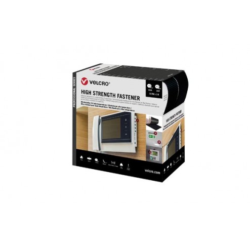 Cinta Cierre Gancho y Bucle Adhesiva Velcro 50mmx5 M Ultrafuerte Negro