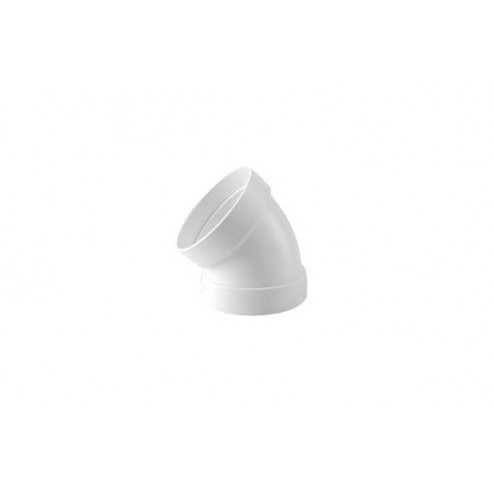 Codo Estanco 45º Aluminio Blanco Diam. 100 Mm 