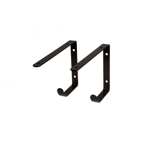 Escuadra Soporte Metal Gancho Negro Set 2 Uds Duraline 22 X 14,5 Cm