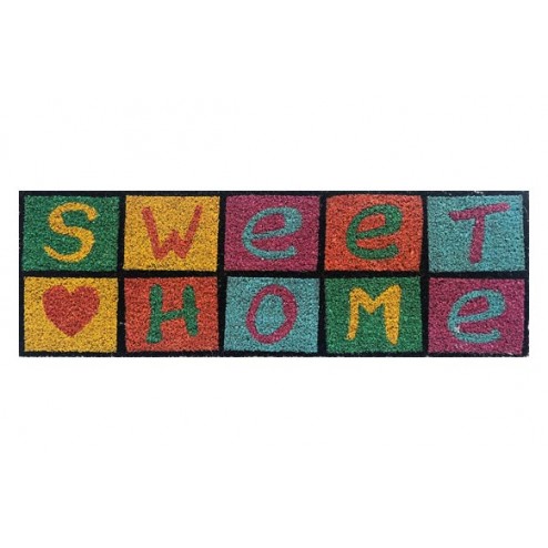 Felpudo Coco Estampado Sweet Home 25x75cm