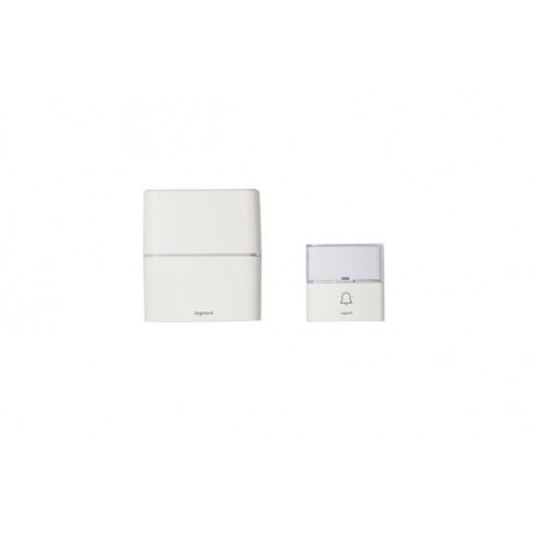 Timbre Inalambrico Premium Blanco Legrand Alcance 200 Metros