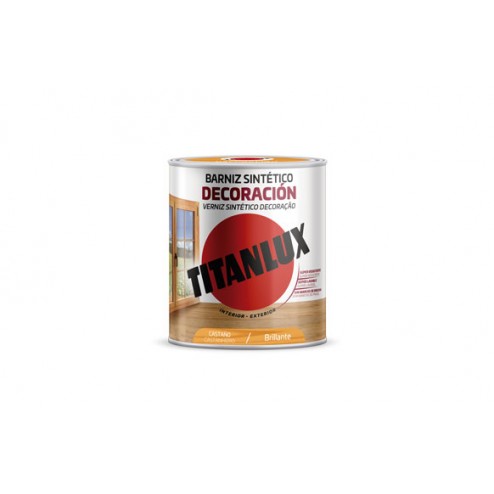Barniz Tinte Brillo para Madera Titanlux 750ml CASTAÑO