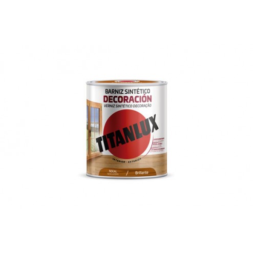 Barniz Tinte Brillo para Madera Titanlux 250ml NOGAL