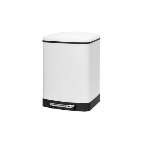 Cubo Pedal Rectangular metálico Doble Duett 12L+12L Blanco