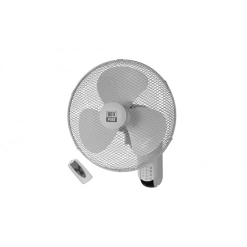 Ventilador Pared Ø40cm 50W con Mando Blanco, Aspas Transparentes