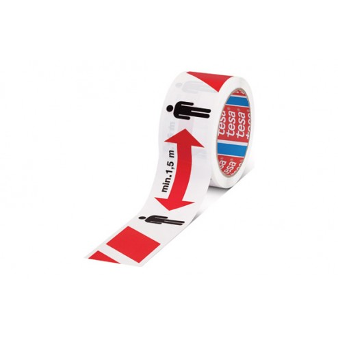 Cinta Adhesiva señalización Temporal Tesa Tape 50Mx50mm Distanciamiento Social