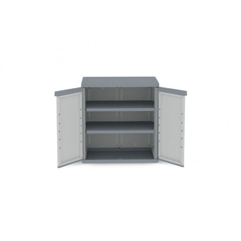Armario Resina Bajo XL Wave Jumbo Gris Terry 94,5x89,7x53,7cm