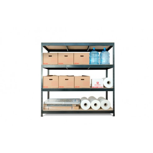 Estantería Metálica Stocker 4 Baldas 200x200x70cm Gris Antracita
