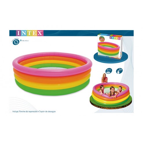 Piscina Hinchable Infantil Intex de cuatro Aros Bebe 56441NP