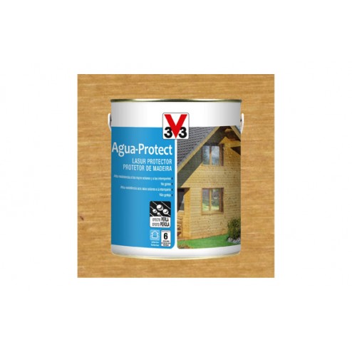 Lasur agua protect V33 0,75L Roble Claro