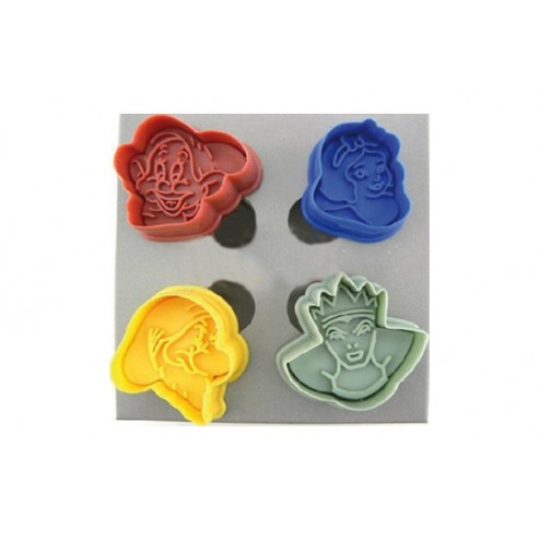 Cortagalletas con Expulsor Disney Enanitos 4 Figuras Diferentes