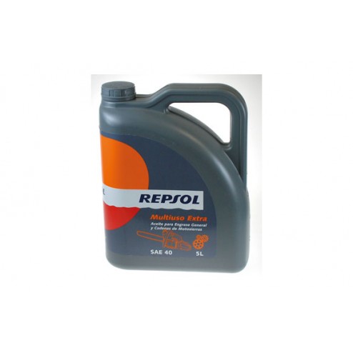 Aceite Repsol Multiuso Extra Sae 40 5 L. Engrase General y Cadenas Motosierra