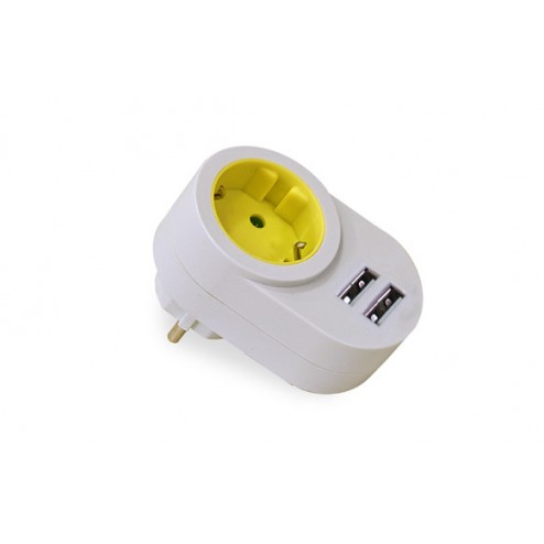 Adaptador 1 Toma + 2Usb Famatel