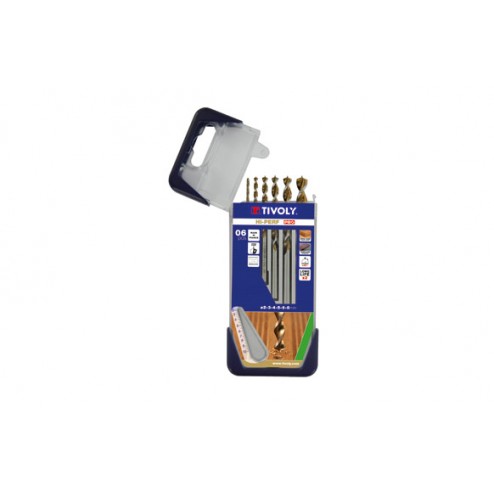 Brocas Madera 3 Puntas Graduadas Jgo 6 Pzs Tivoly Clipster G13