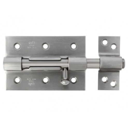 Cerrojo Pasador Mod.454 con Portacandado Amig 70X67mm Acero Inoxidable Mate 18/8