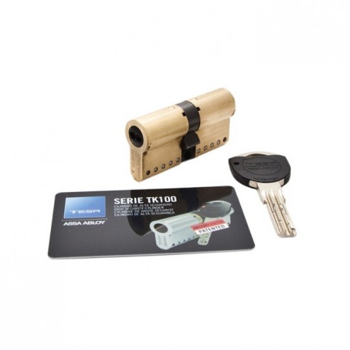 Cilindro Tk100 Latón Llave Puntos Tesa 35-35