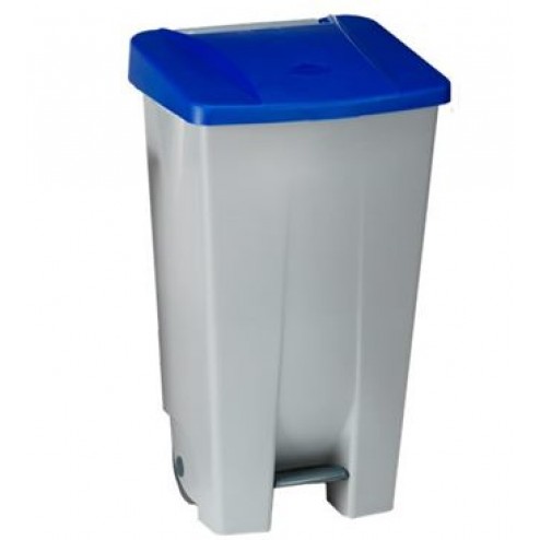 Contenedor Selectivo Azul Pedal y Ruedas Denox 120 L 