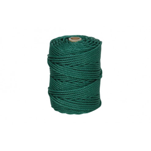 Cuerda Polietileno Cableada 4 Cabos Diam.6mm 100m Verde