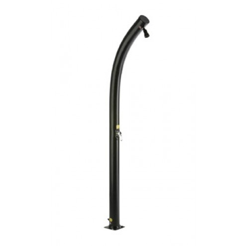 Ducha Jardin Solar Curva Pvc Negra Qp 23 Litros - 2ms