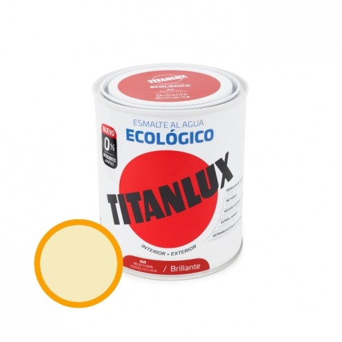Esmalte Ecologico Al Agua Brillante Titanlux 750 ml Marfil