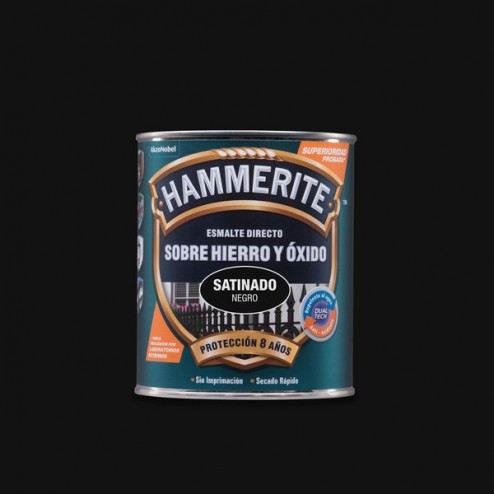 Esmalte Sobre Hierro y Oxido Satinado Hammerite 2,5 L Negro