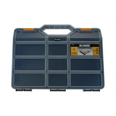 Clasificador Maleta Polipropileno Negro Ironside 378x290x61mm 21 Compartimientos 