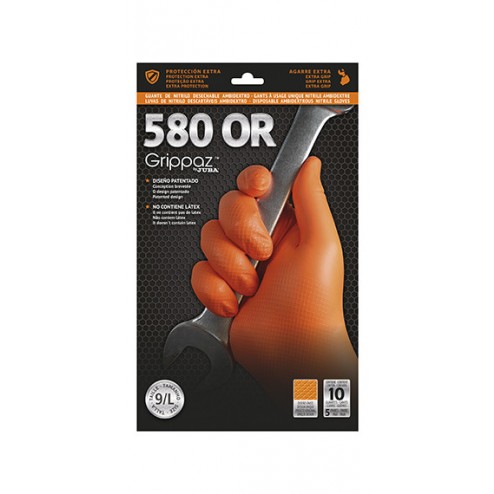 Guante Desechable Grippaz Naranja * 50 Uds Juba T Xl 