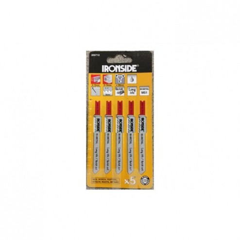 Hoja Sierra Calar Para Metal y Pvc (5 Un) U127 D Ironside Recto Fino. Logitud 100mm