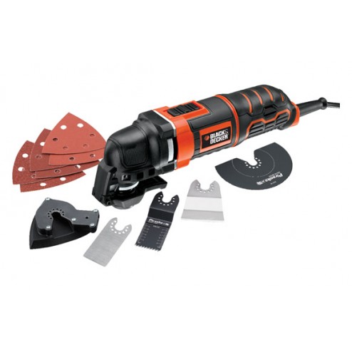 Multiherramienta Oscilante con Cable Black & Deckerm300K 300 W + 11 Accesorios