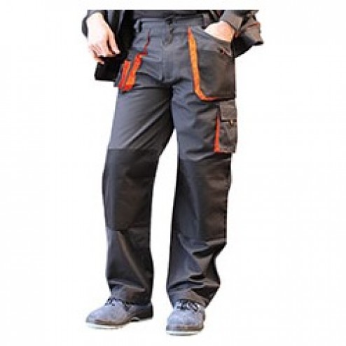 Pantalon Poliester Algodon Top Range Bicolor Juba T Xl Gris / Negro / Naranja