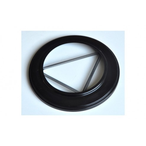 Roseton Embellecedor Vitrificado Negro Diam.80mm