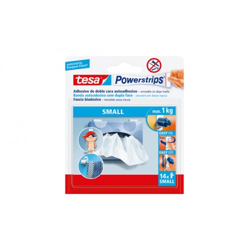Tira Powerstrips Pequeña Blanca 14 Uds