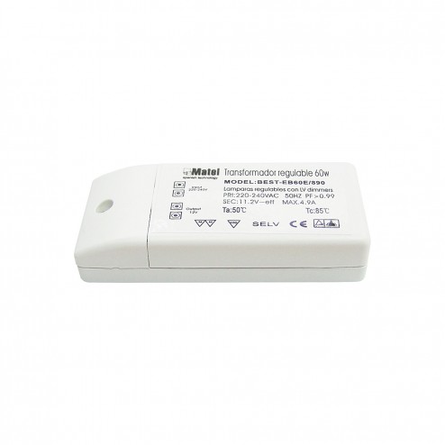 Transformador Electronico Matel 12 V 60 W