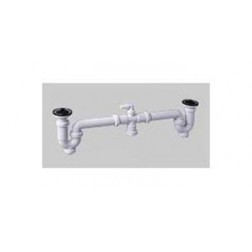 Sifon Curvo Doble Extensible Orientable Valvula S-26 1 1/2