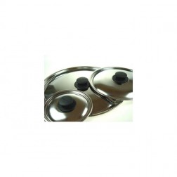 Tapa Acero Inox Pomo Baquelita 18 cm