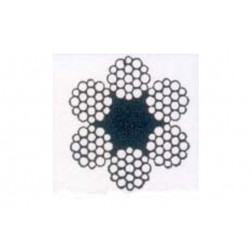 Cable Acero Galvanizado Rollo 25 M Diam.8 (6x19) +1 Alma Textil