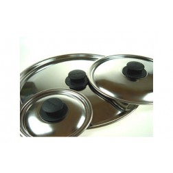 Tapa Acero Inox Pomo Baquelita 32 cm