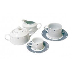 Azucarero Porcelana Decorado Gris Ii627