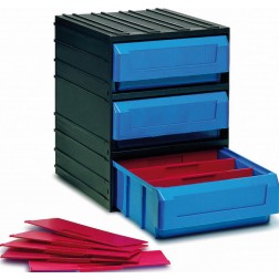 Clasificador Apilable Plástico Negro Tayg 3 Gavetas 245x291x321mm