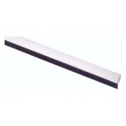 Burlete Bajo Puerta Curvo Pvc/Cepillo Adhesivo Brinox 100 cm Blanco