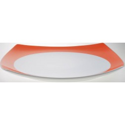 Bandeja Porcelana Naranja 30cm Ambit Lotto-4825