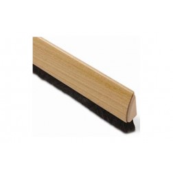 Burlete Bajo Puerta Curvo Pvc/Cepillo Adhesivo 100 cm Madera Pino