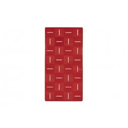 Alfombra Baño Antideslizante Chess 36x72 cm Rojo